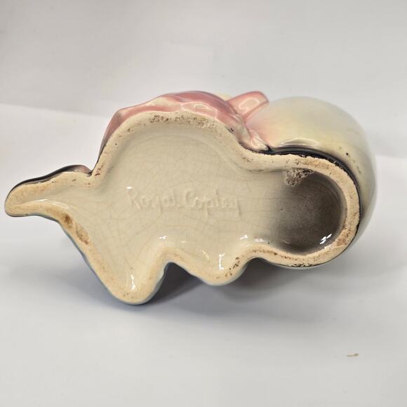 Vintage Royal Copley Sitting Boy Planter Pot Mid-Century Ceramic - Picture 5 of 7